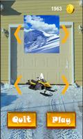 Snowmobile racing. Affiche