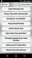 1 Schermata Dessert Recipes