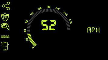 Digital analog GPS Speedometer simple-HUD Display স্ক্রিনশট 3