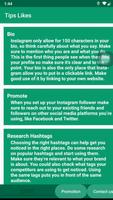 Likes & Followers with Tips تصوير الشاشة 1