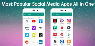 Social Media Apps All in One - Social Web Browser