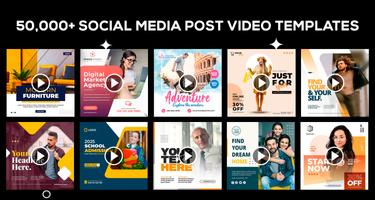 Social Media Post Maker Video: Social Post Creator Affiche