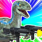 Dinosaur with Machine-Gun icône