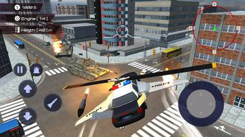 Flying Car Police Game постер