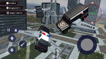 Flying Car Police Game Ekran Görüntüsü 1