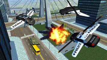 Flying Car Police Game Ekran Görüntüsü 3