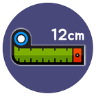 정확한  센티미터 눈금자 : 정확한 줄자 : 길이 측정 icône