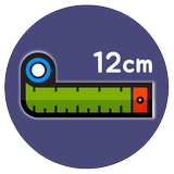 정확한 센티미터 눈금자 : 정확한 줄자 : 길이 측정 icon