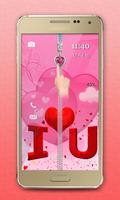Liebe Zipper-Verschluss Plakat