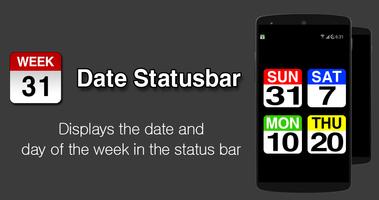 Date Statusbar الملصق