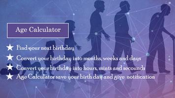 Age Calculator by Date of Birt Plakat