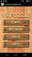 15 Puzzle Wooden Free Affiche