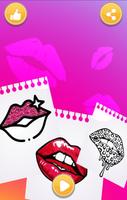 Lips coloring book 海报