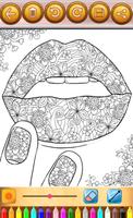 Lips coloring book 截图 1