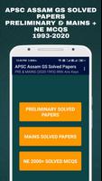 APSC Assam GS Pre & Mains Solved Papers (OFFLINE) Poster