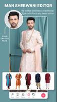 Men Sherwani Photo Suit Editor Affiche