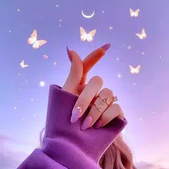 Sfondo di un cuore con dita