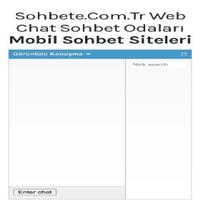 Sohbete.Com.Tr Web Chat Sohbet capture d'écran 2