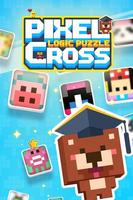 Pixel Cross Logic Puzzle Poster