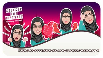 Memoji Hijab Muslimah Islamic WAStickerApps পোস্টার