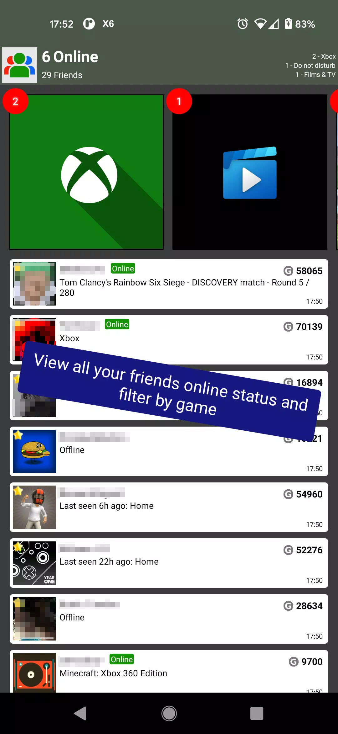 alabanza Característica Bronceado Descarga de APK de My Xbox Live Friends & Achieve para Android