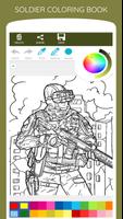War Soldier Coloring Book plakat