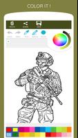 War Soldier Coloring Book screenshot 2