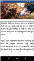 1 Schermata Tips and Hints for Godzilla Defense Force free
