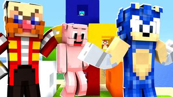 Skins Sonic for Minecraft PE الملصق