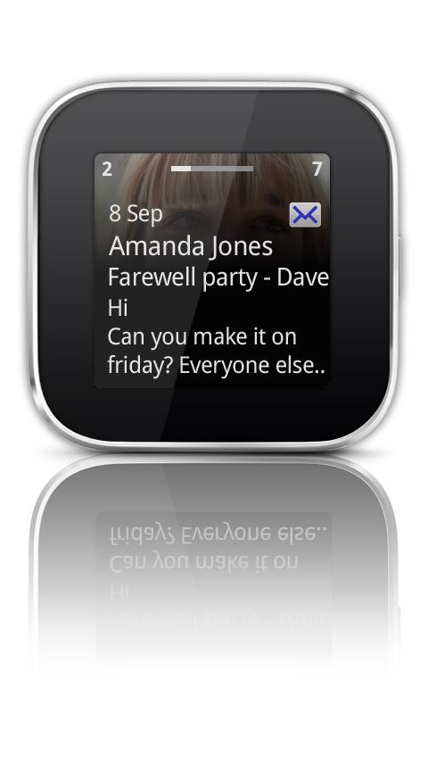 Message extension. Smart Extras. Уведомления из ВКОНТАКТЕ Smart watch.