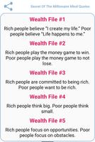 3 Schermata Secret Millionaire Mind Quotes