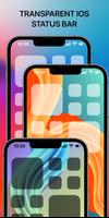 Transparent iOS X - Status Bar الملصق