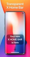 Transparent iOS X - Home Bar الملصق