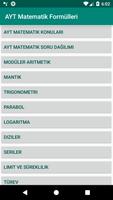 AYT matematik formülleri পোস্টার