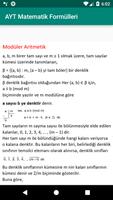 AYT matematik formülleri capture d'écran 2