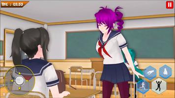 Anime High School Girl 3D: Japanese Simulator 2021 ポスター