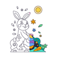 Coloring book animals
