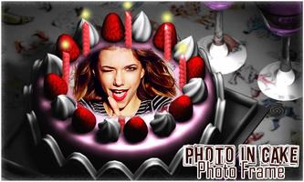 Birthday Cake photo frame ポスター