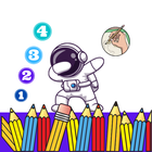 Space Color by Number Zeichen