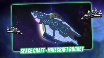 Space Craft - Minecraft Rocket Affiche