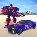 Polis robot araba kahramanı: robot oyunlarını dönü APK