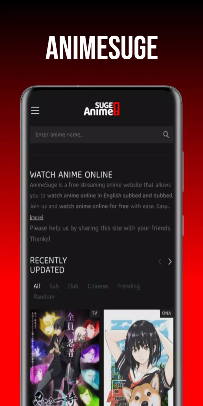 Free download Animesuge - Watch Anime Free APK for Android