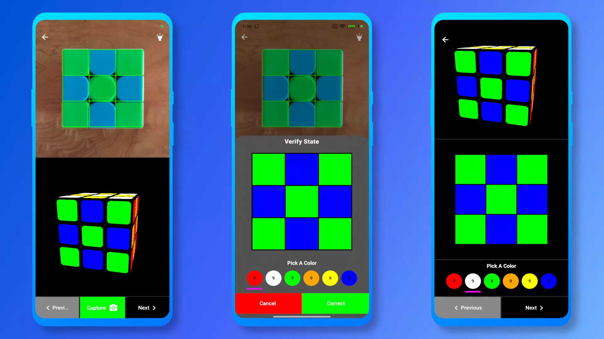 Cube Solver: Camera & 3D