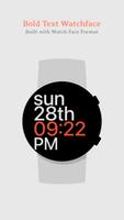 Muviz - Bold Text Watch Face постер