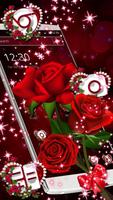 Sparkle Red Rose Thème Affiche