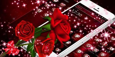 Sparkle Red Rose Theme imagem de tela 3