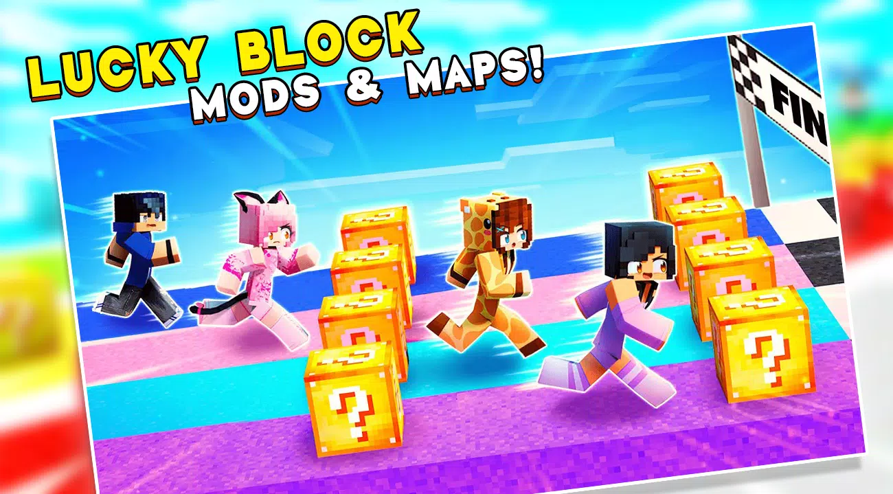 Download Lucky Block Race Map android on PC
