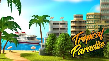 Tropic Paradise Sim: Town Buil Affiche