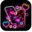 Sparkling Neon Heart Wallpaper simgesi