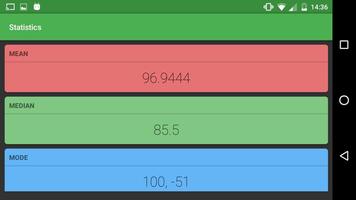 Mean Median Mode Calculator capture d'écran 3